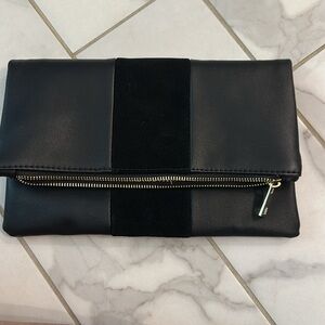 Elegant Black fold over clutch